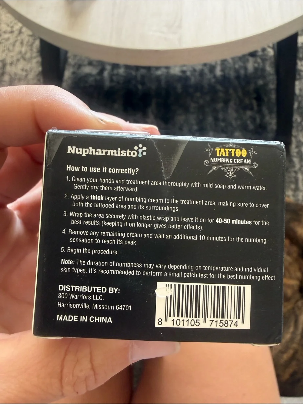 Tattoo Numbing Cream - Black